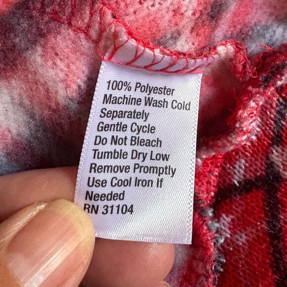 Cuddl Duds Red Plaid Reindeer Cowl Neck Pullover Holiday Top Women’s Large - Picture 7 of 7